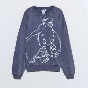 Zara Disney Dumbo Blue Crewneck Size Small